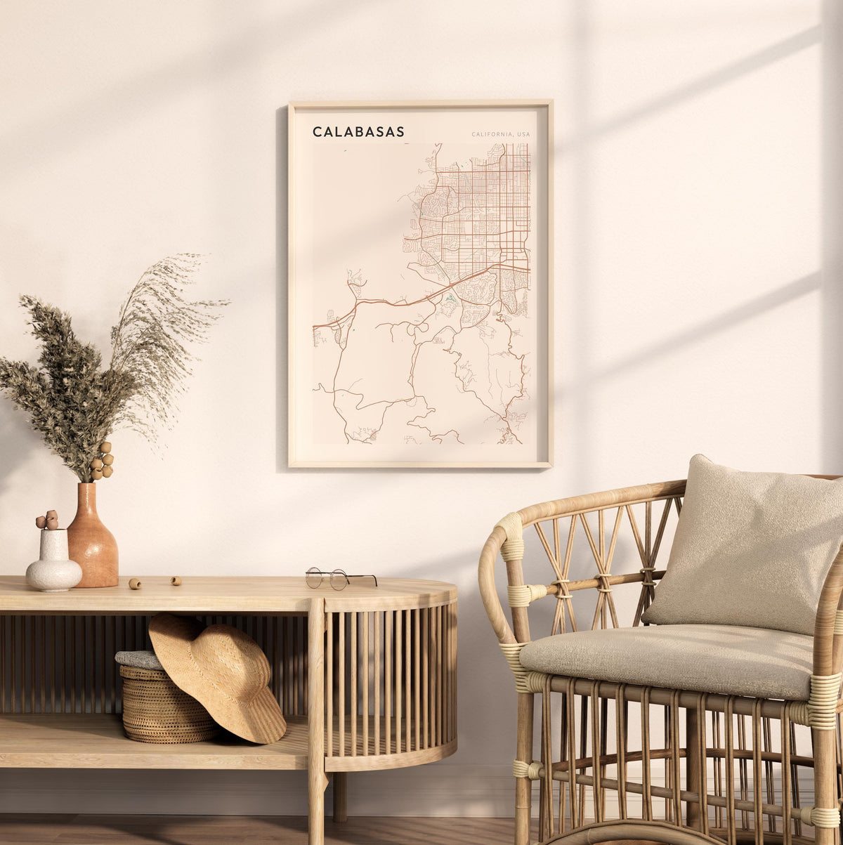 calabasas, california map poster - image 3