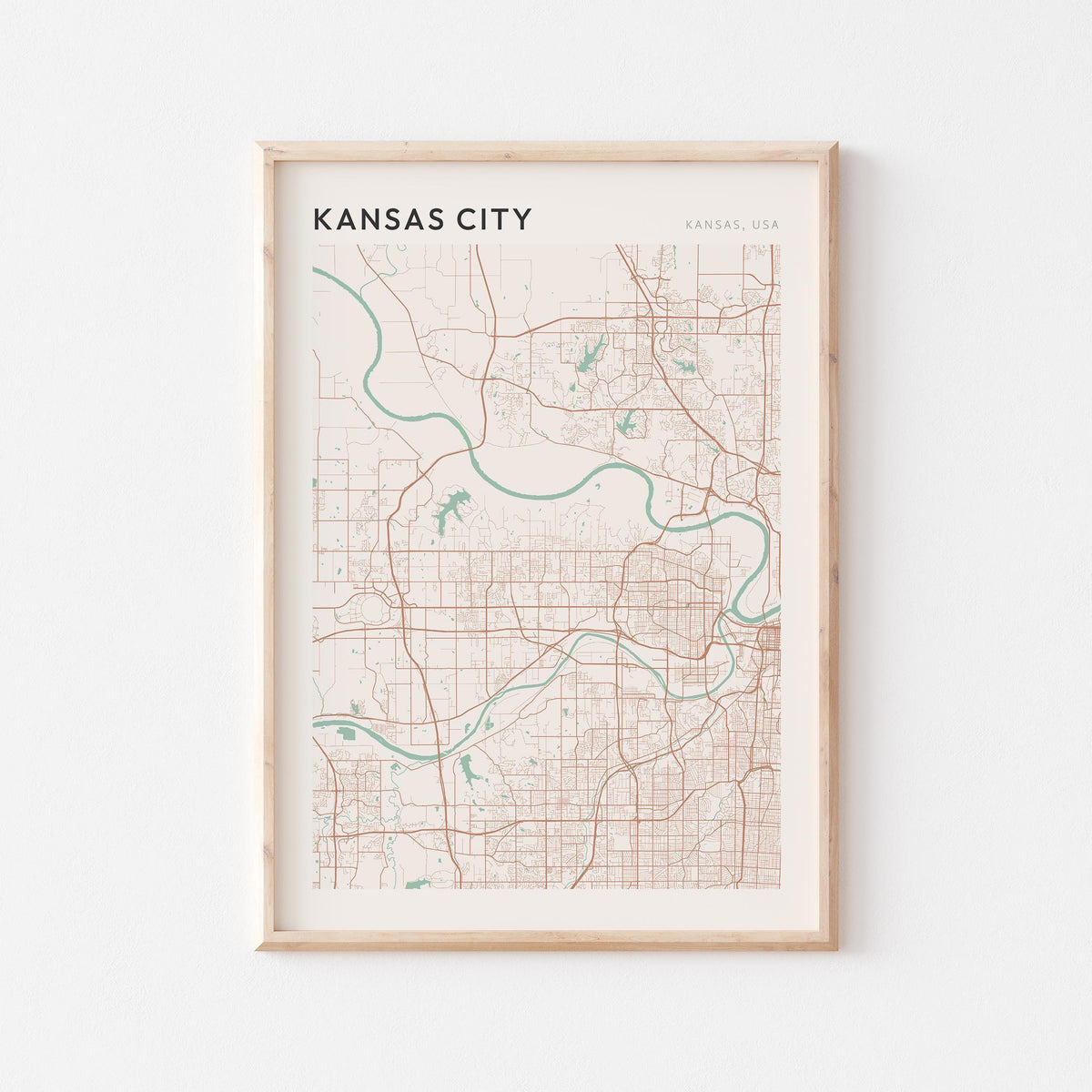 kansas city, kansas map poster - image 1