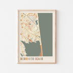 rehoboth beach, delaware map poster - image 1