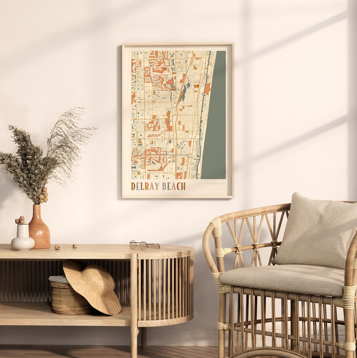 delray beach, florida map poster - image 3
