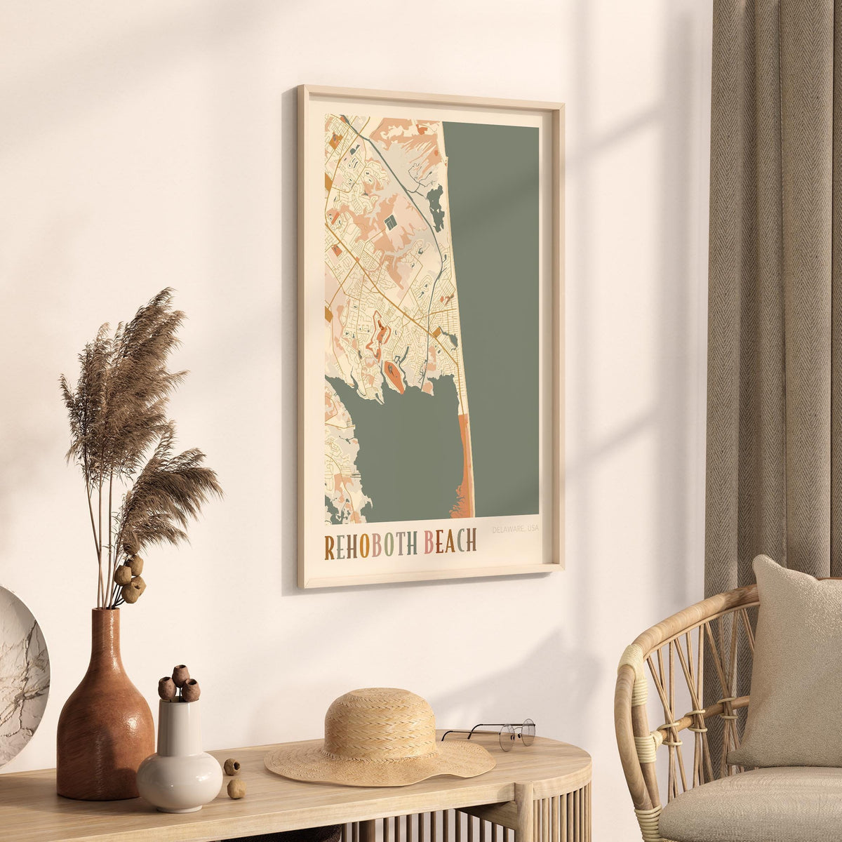rehoboth beach, delaware map poster - image 2
