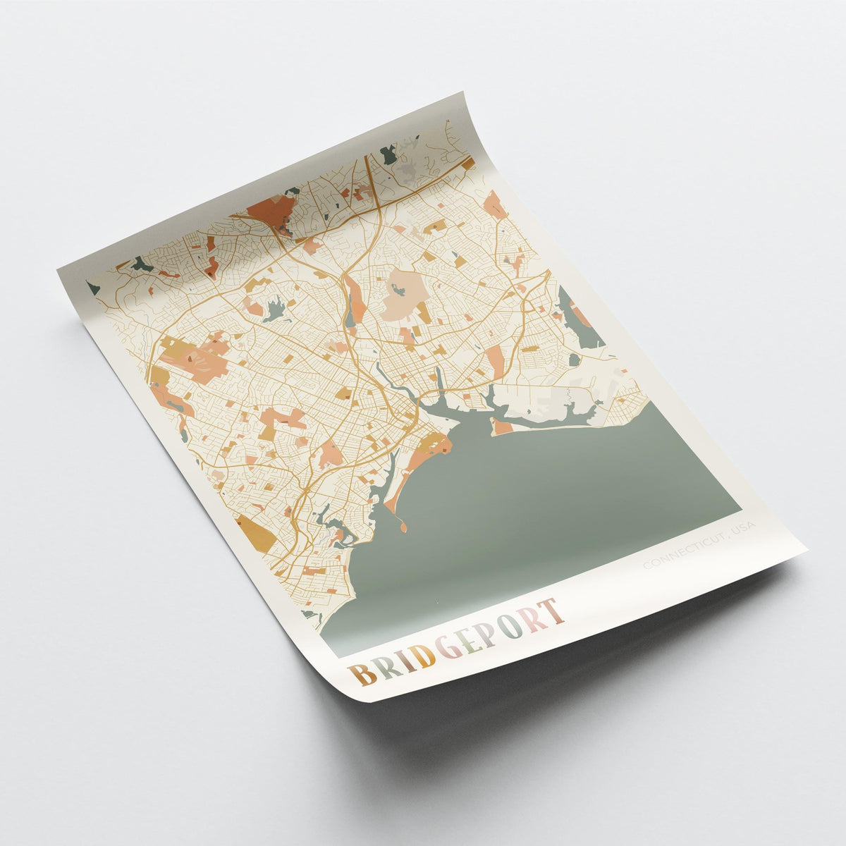 bridgeport, connecticut map poster - image 4