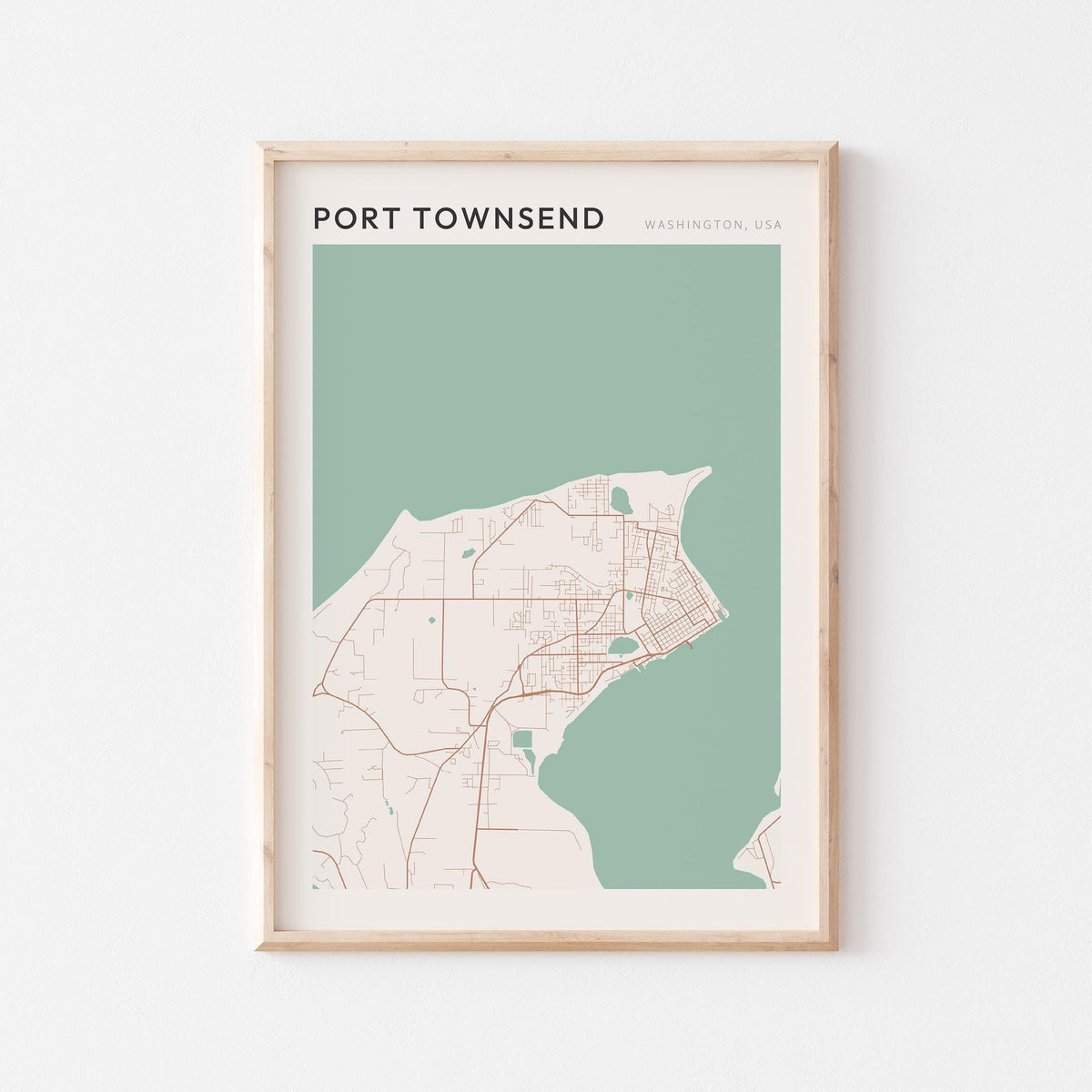 port townsend, washington map poster - image 1