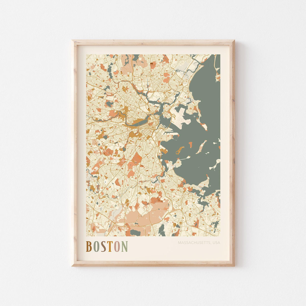 boston, massachusetts map poster - image 1