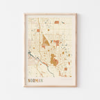 norman, oklahoma map poster - image 1