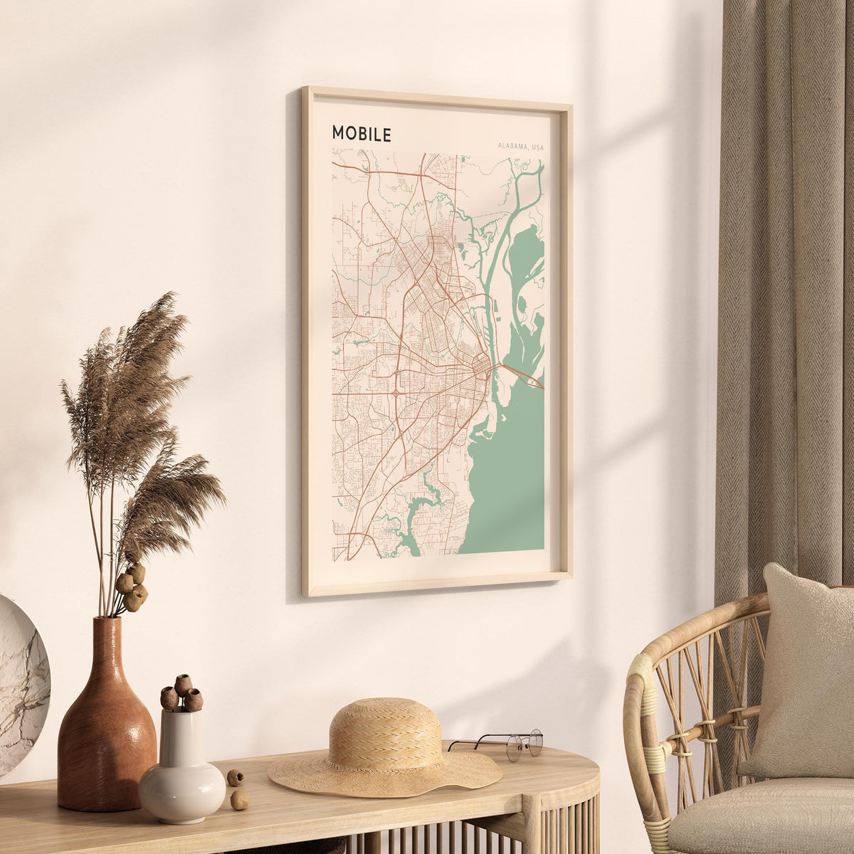 mobile, alabama map poster - image 2