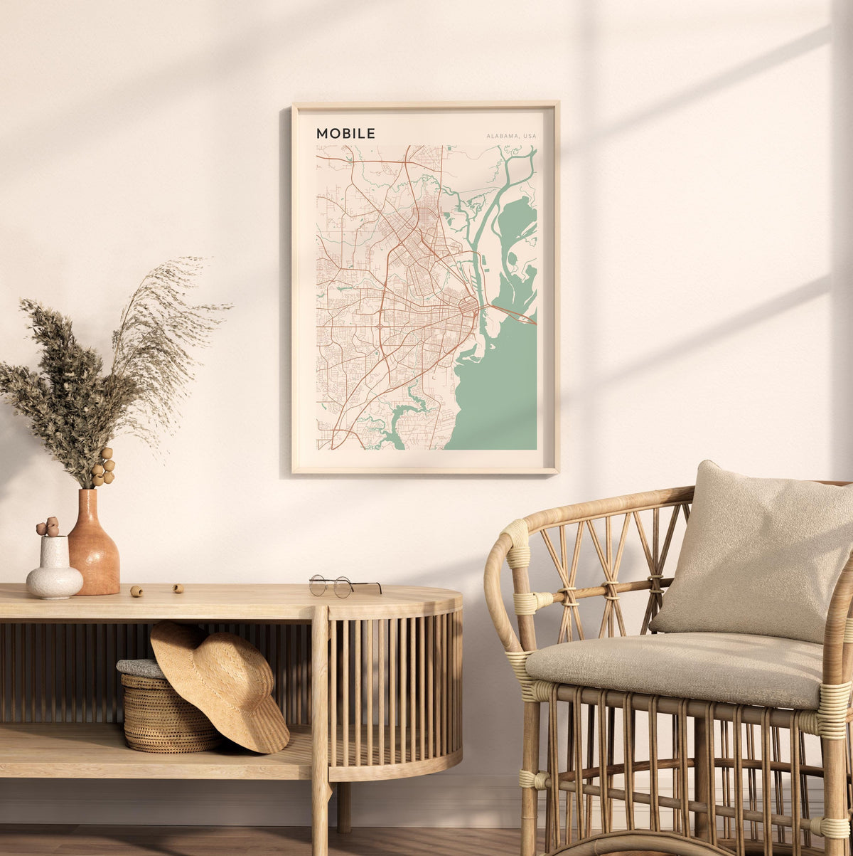 mobile, alabama map poster - image 3