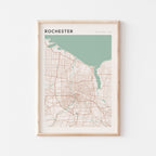 rochester, new york map poster - image 1