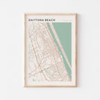 daytona beach, florida map poster - image 1