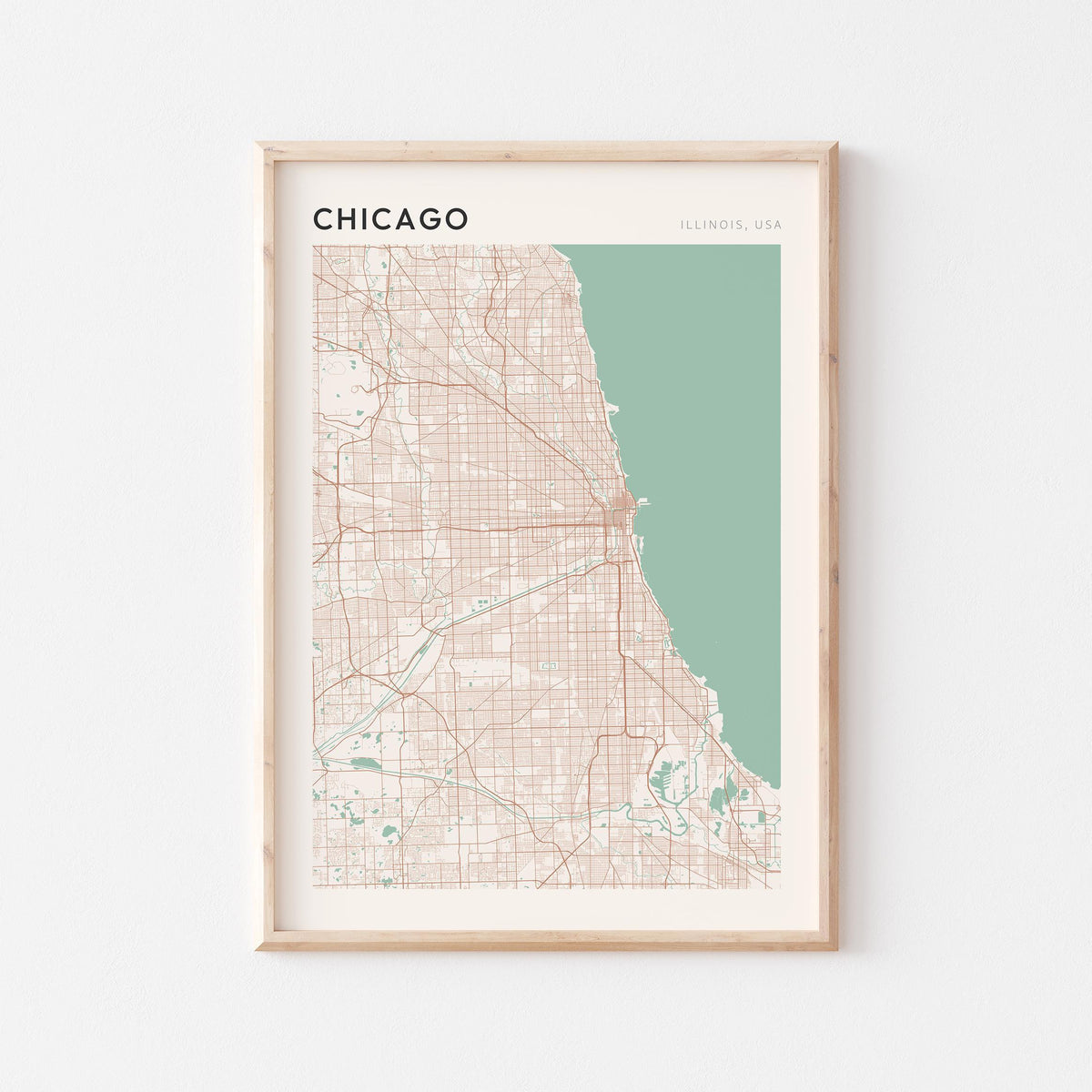 chicago, illinois map poster - image 1