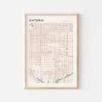 ontario california map poster - image 1