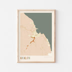 avalon, california map poster - image 1