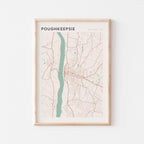 poughkeepsie, new york map poster - image 1