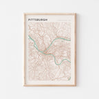 pittsburgh, pennsylvania map poster - image 1