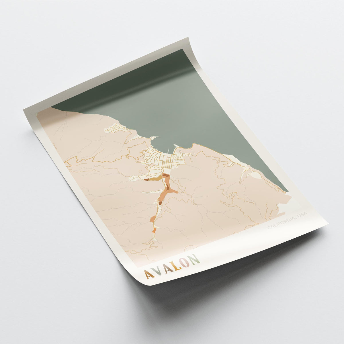 avalon, california map poster - image 4