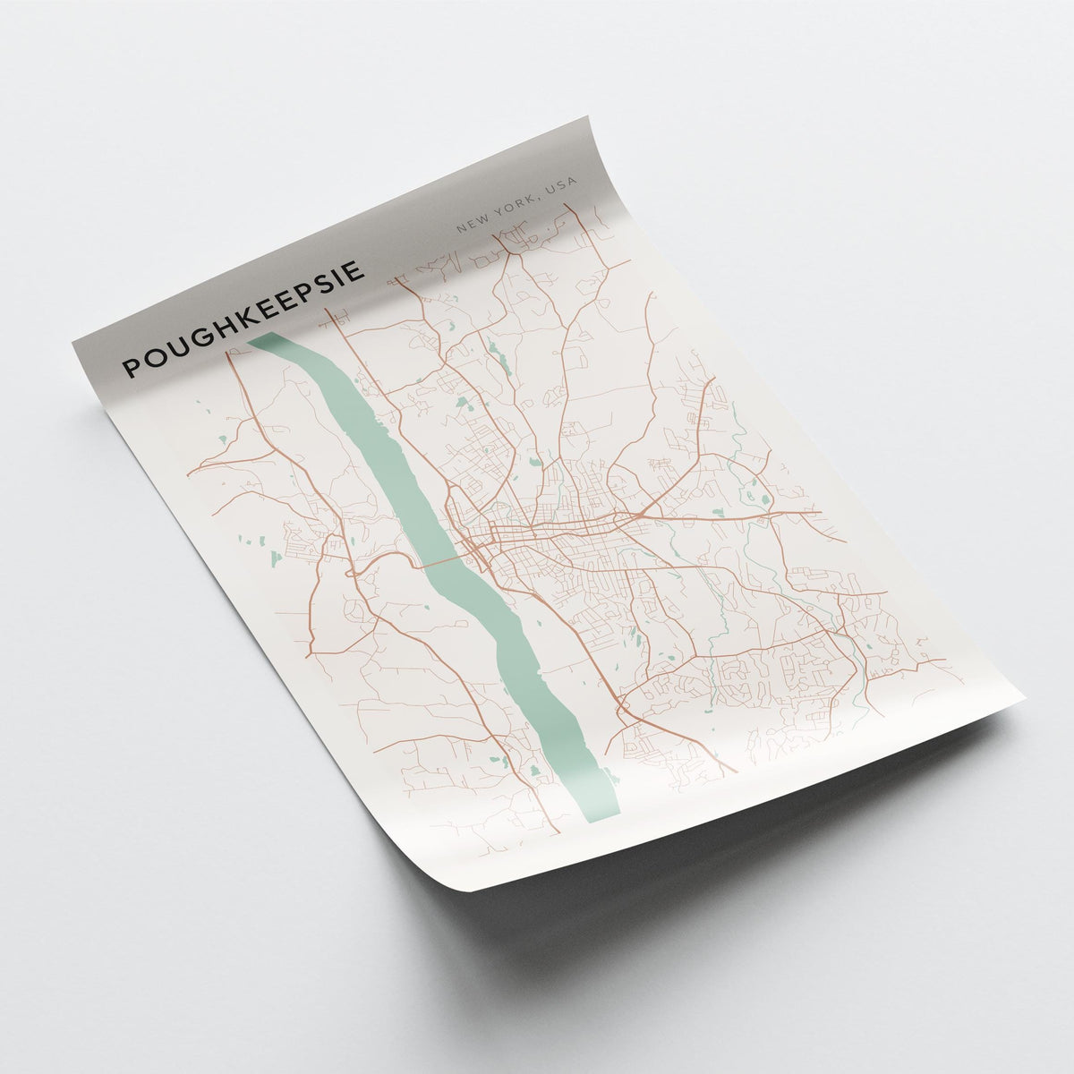 poughkeepsie, new york map poster - image 4