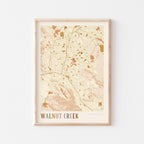 walnut creek, california map poster - image 1