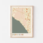 laguna beach, california map poster - image 1