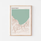 monterey, california map poster - image 1