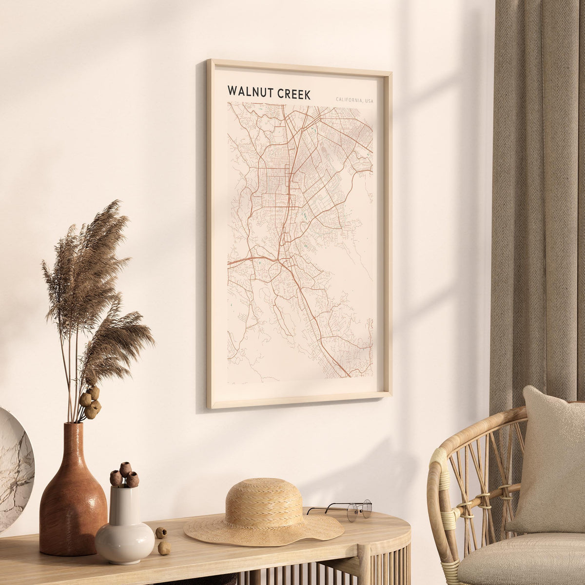 walnut creek, california map poster - image 2