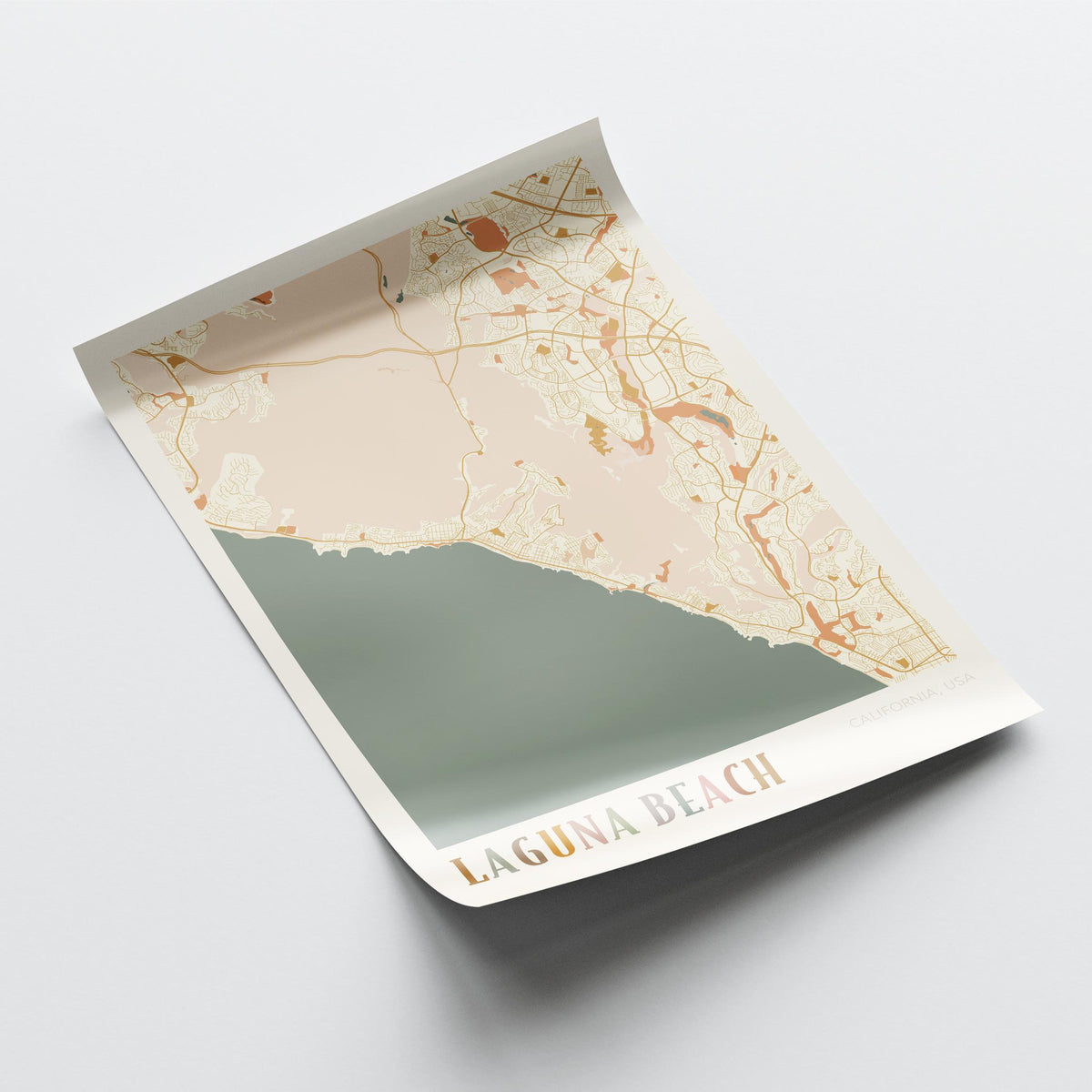 laguna beach, california map poster - image 4