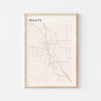 willits, california map poster - image 1