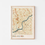 philadelphia, pennsylvania map poster - image 1
