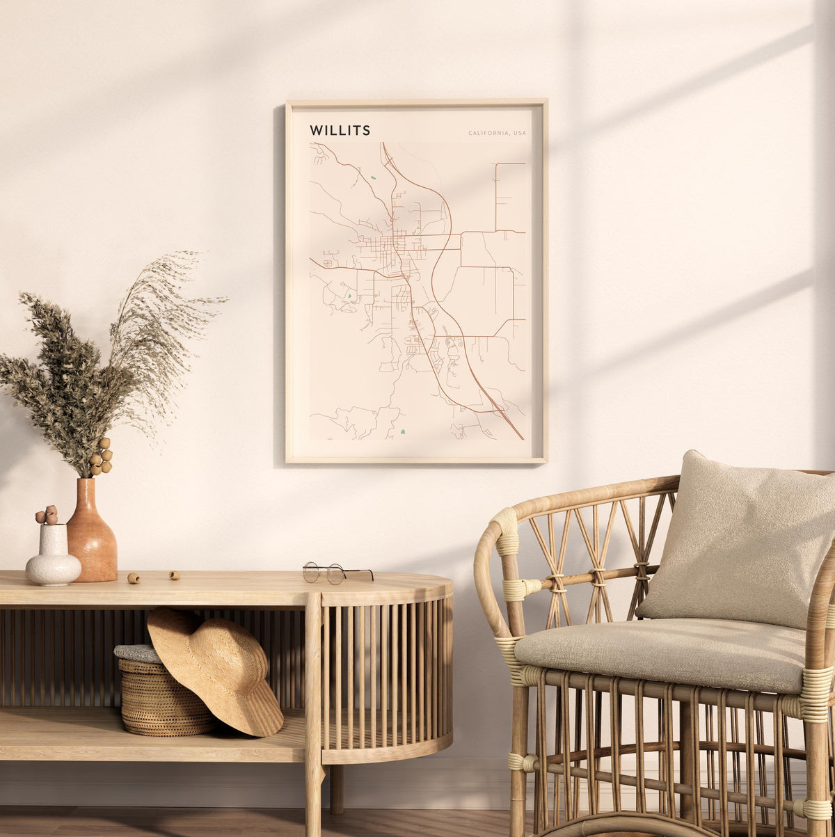 willits, california map poster - image 3