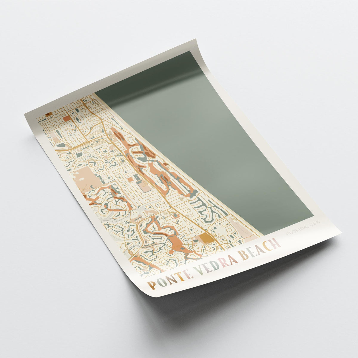 ponte vedra beach, florida map poster - image 4