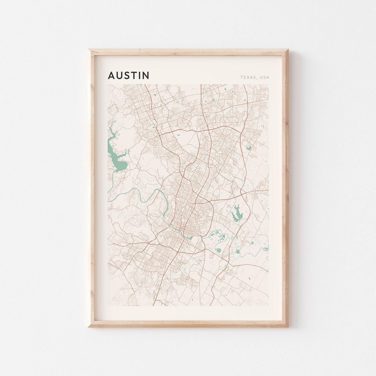 austin, texas map poster - image 1