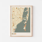 miami, florida map poster - image 1