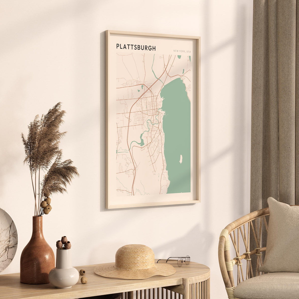 plattsburgh, new york map poster - image 2