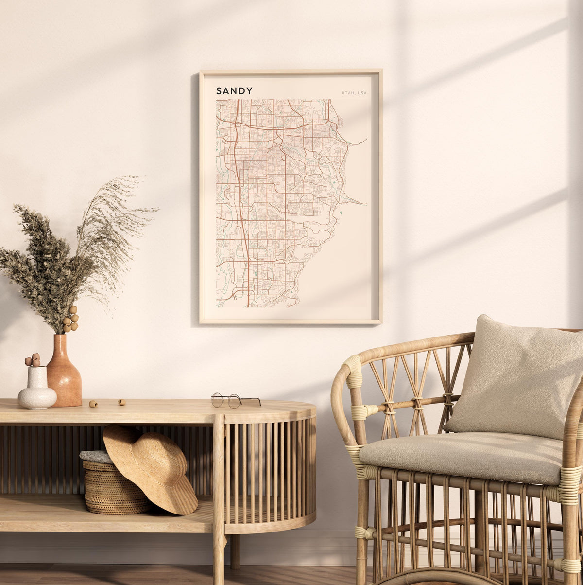 sandy, utah map poster - image 3