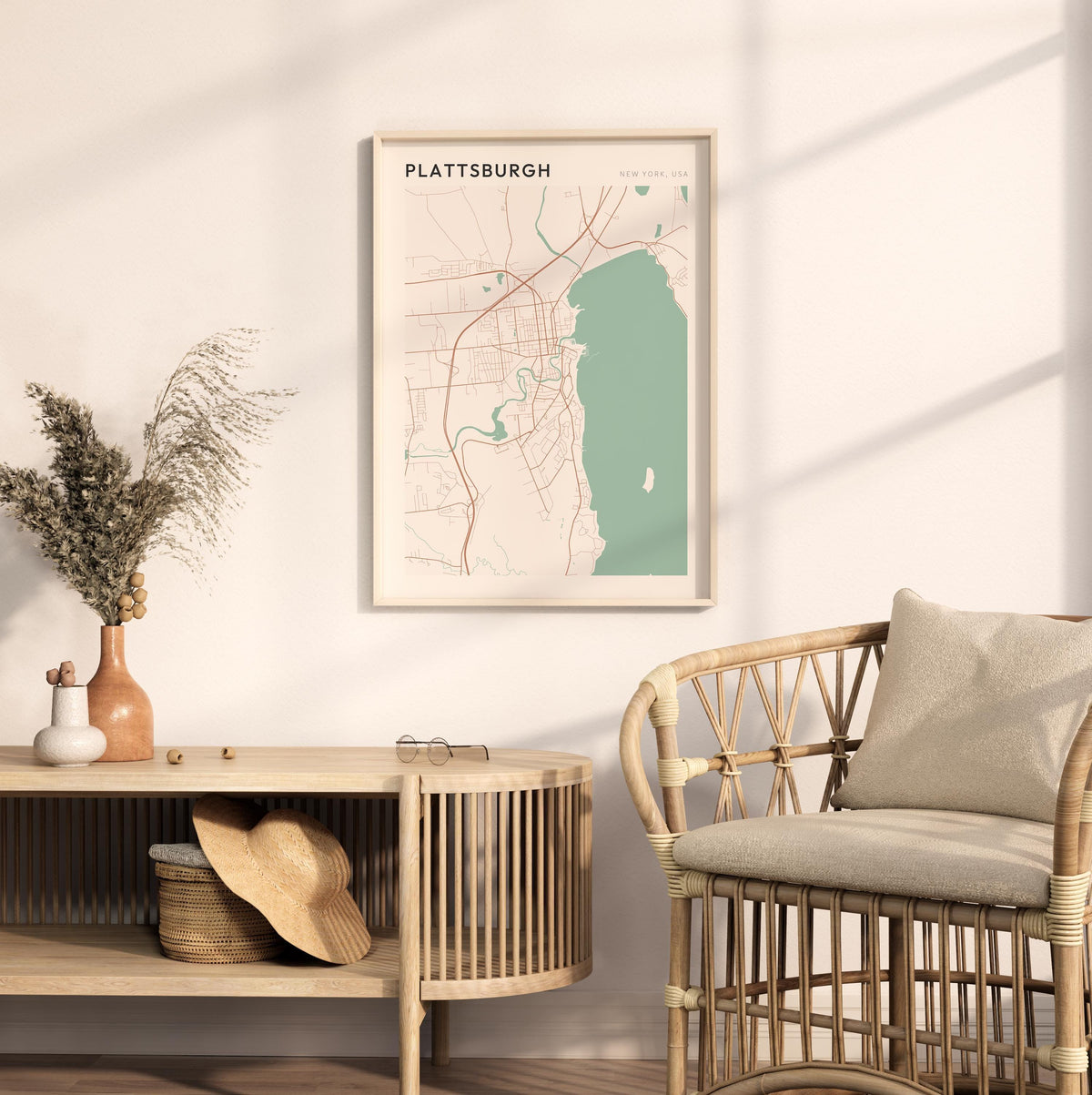 plattsburgh, new york map poster - image 3