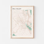 mill valley, california map poster - image 1