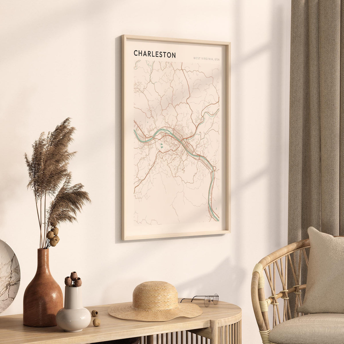 charleston, west virginia map poster - image 2