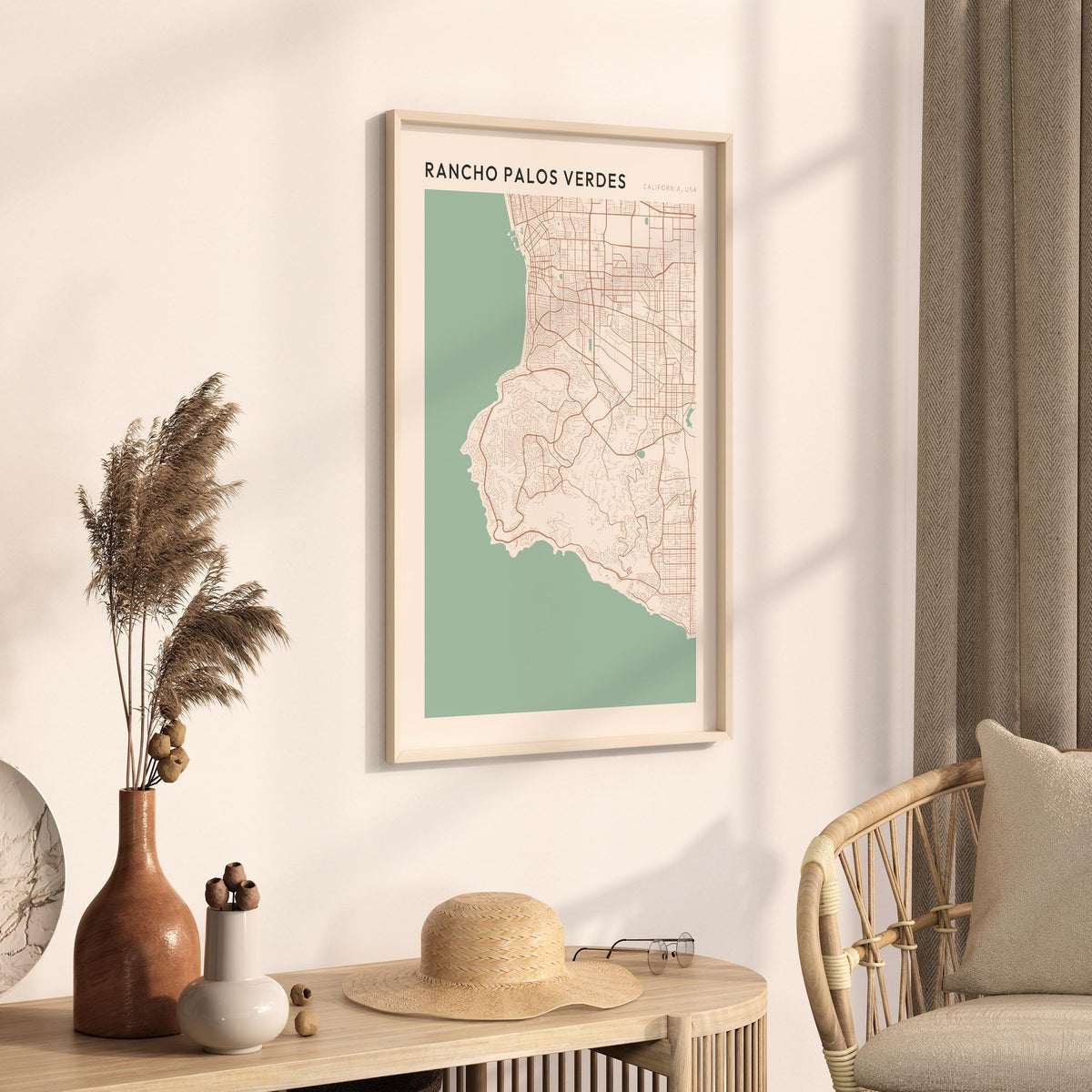 rancho palos verdes, california map poster - image 2
