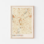 indianapolis, indiana map poster - image 1