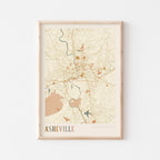 asheville, north carolina map poster - image 1