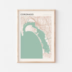 coronado, california map poster - image 1