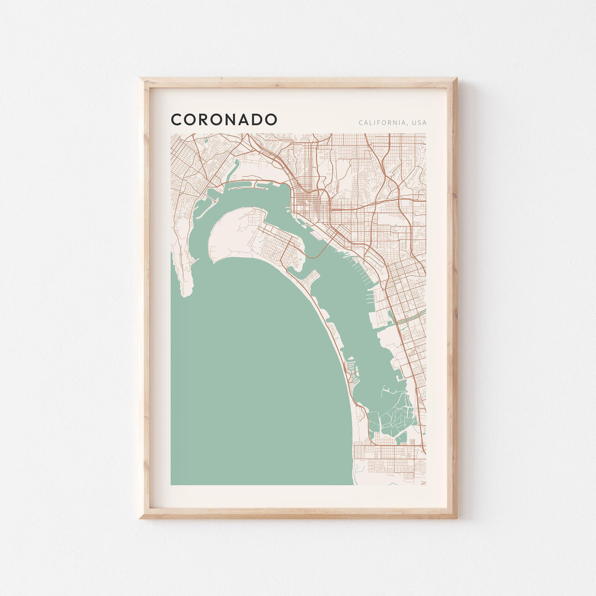 coronado, california map poster - image 1