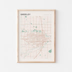 greeley, colorado map poster - image 1