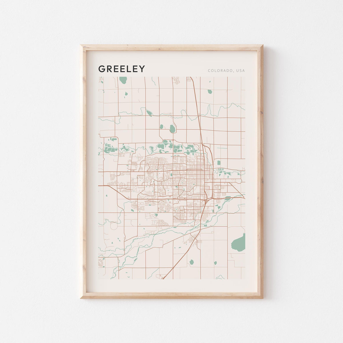 greeley, colorado map poster - image 1