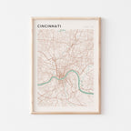 cincinnati, ohio map poster - image 1