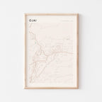 ojai, california map poster - image 1