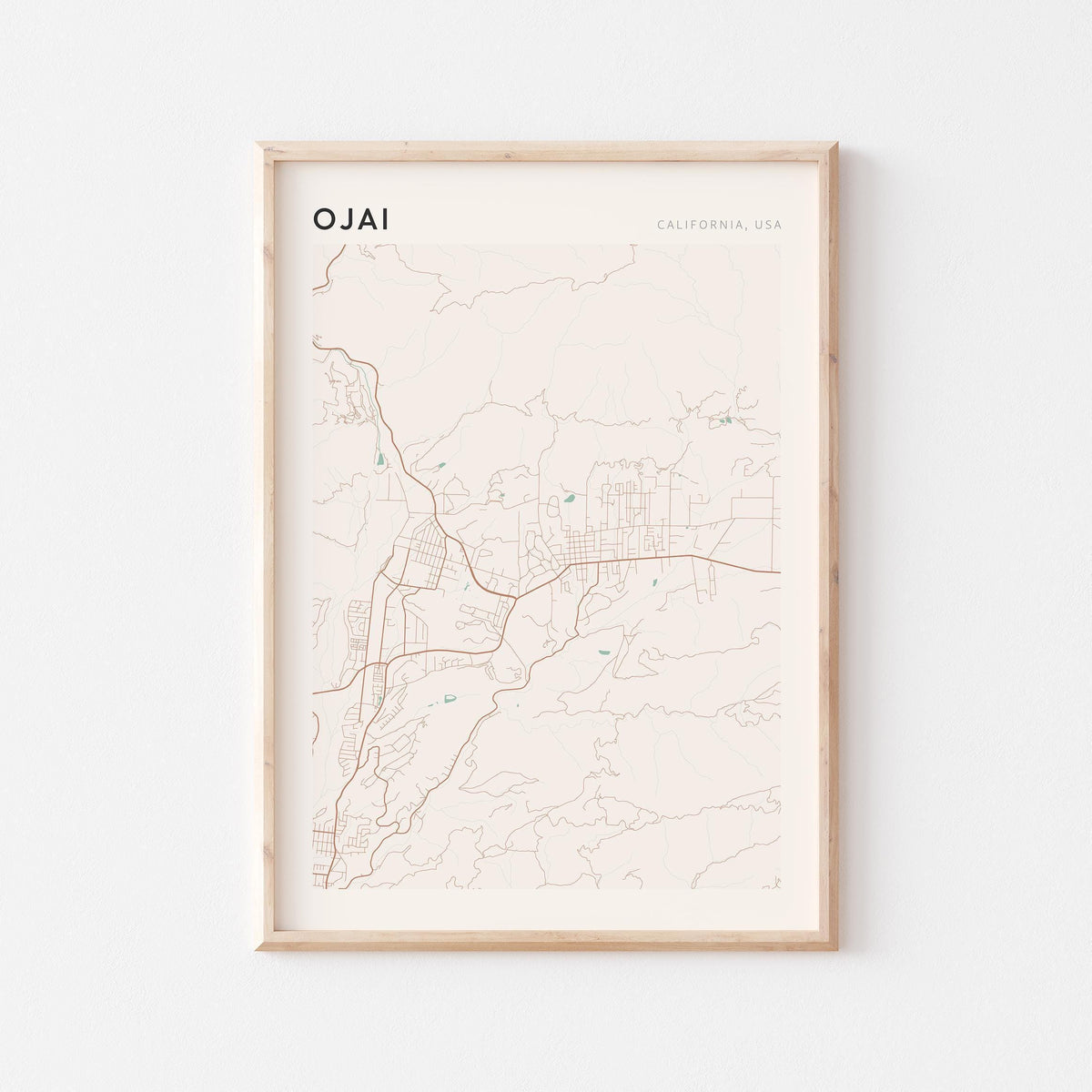 ojai, california map poster - image 1