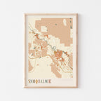 snoqualmie, washington map poster - image 1
