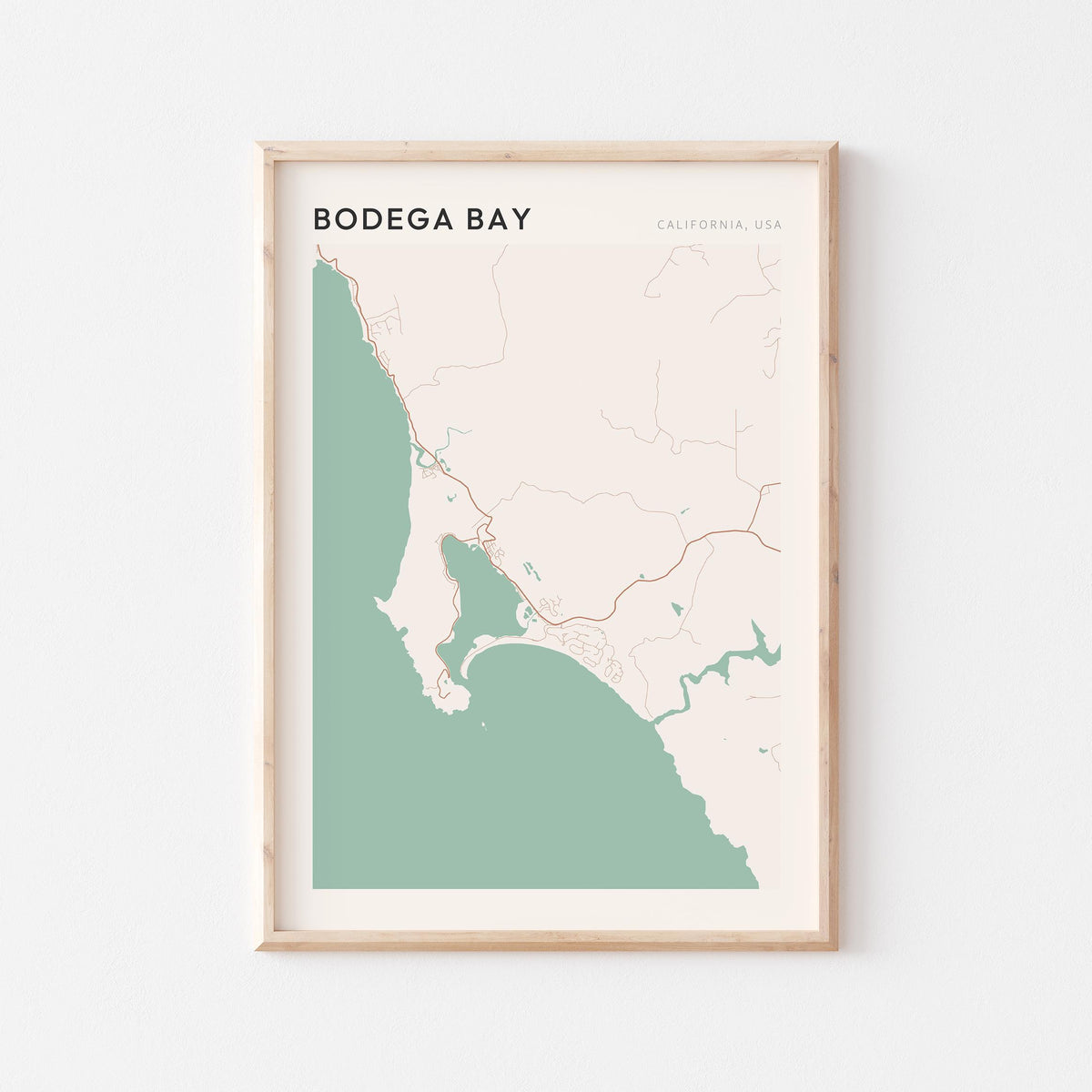 bodega bay, california map poster - image 1