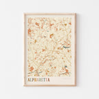 alpharetta, georgia map poster - image 1
