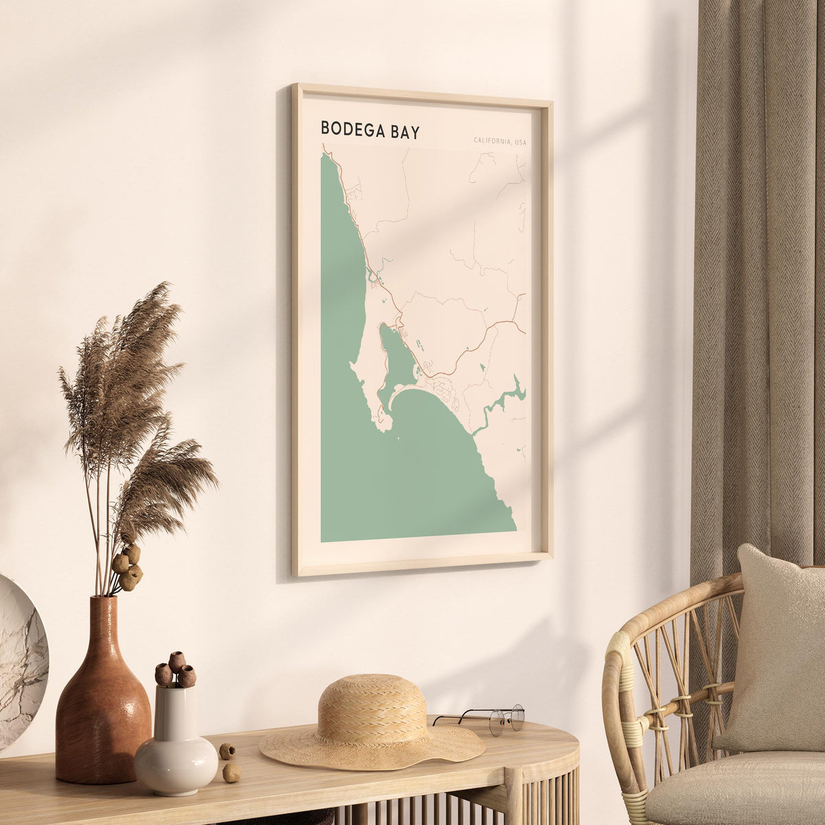 bodega bay, california map poster - image 2